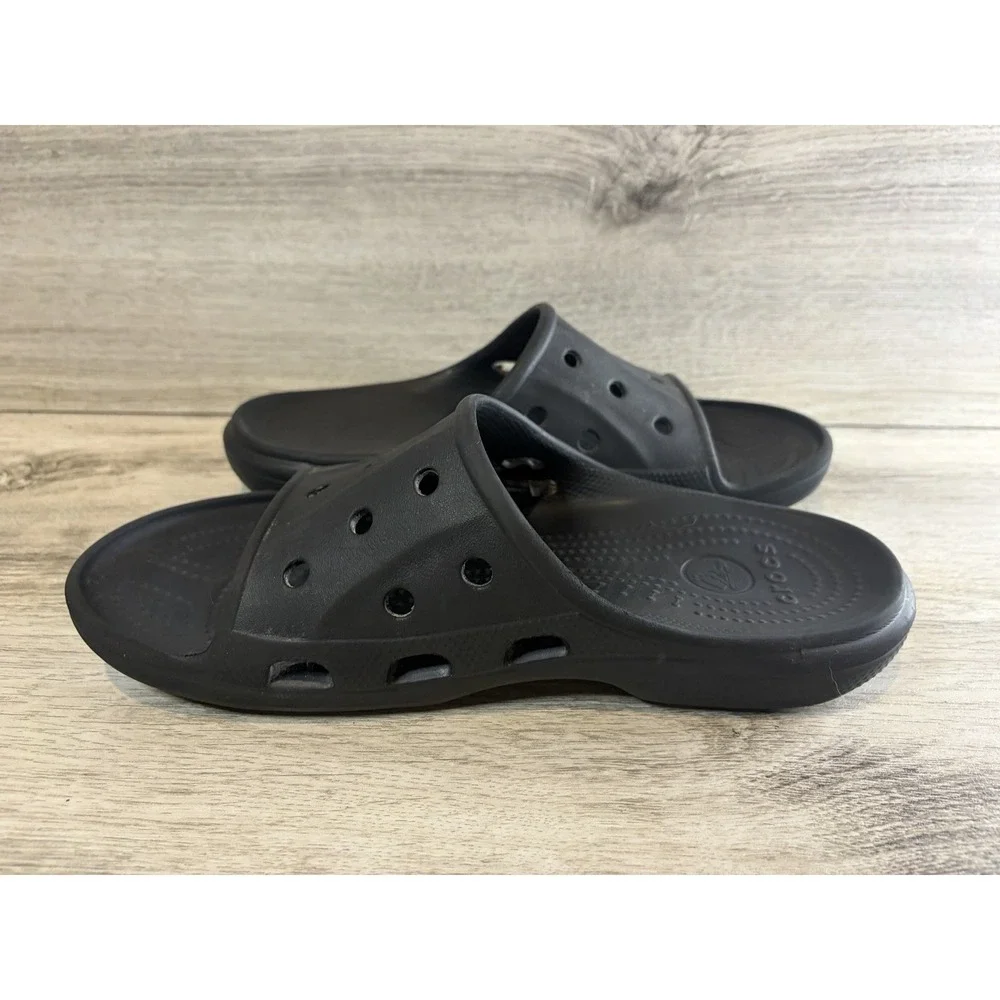 Crocs Baya II Black Slide Sandals Adult Unisex‎ Men's 10 Women's 12 Shoes